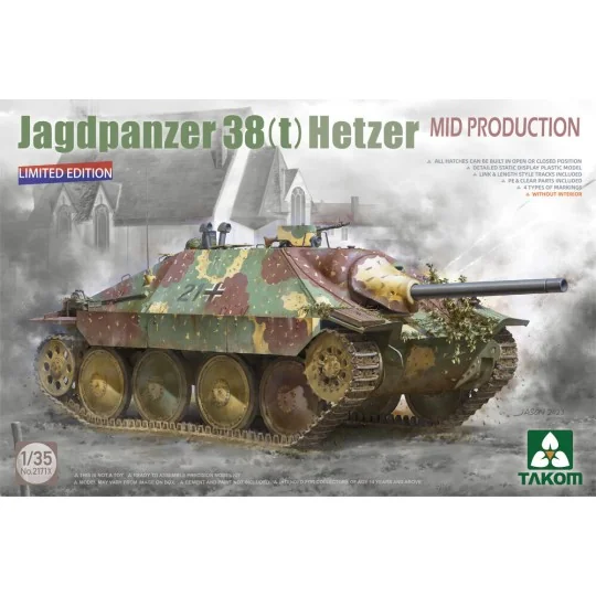 Jagdpanzer 38(t) Hetzer Mid Production (Limited Edition), 1/35 - Ta... Jagdpanzer 38(t) Hetzer Mid Production (Limited Edition), 1/35 - Ta...