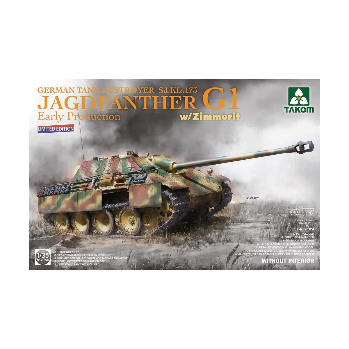 German Tank Destroyer Sd.Kfz.173 Jagdpanther G1 Early Production w/...