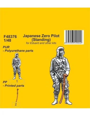 Japanese Zero Pilot (Standing), 1/48 - CMK 129-F48376