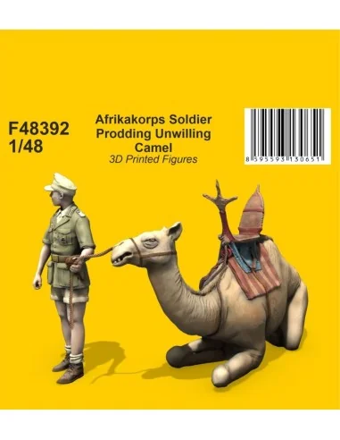 Afrikakorps Soldier Prodding Unwilling Camel, 1/48 - CMK 129-F48392