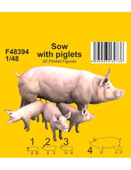 Sow with piglets, 1/48 - CMK 129-F48394