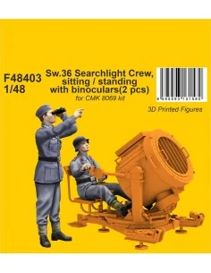 Sw.36 Searchlight Crew, sitting / standing with binoculars, 1/48 - ...