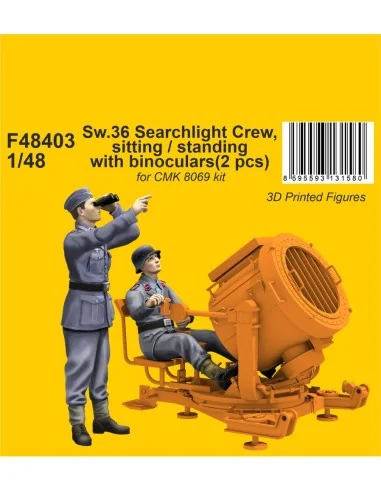 Sw.36 Searchlight Crew, sitting / standing with binoculars, 1/48 - ...