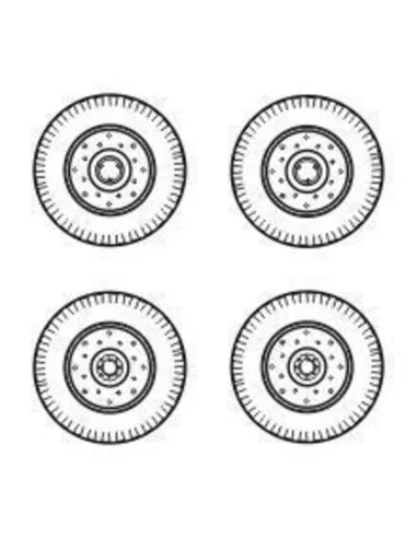 Chevrolet C.15A wheels small type 9x16 (Firestone), 1/72 - CMK 129-...