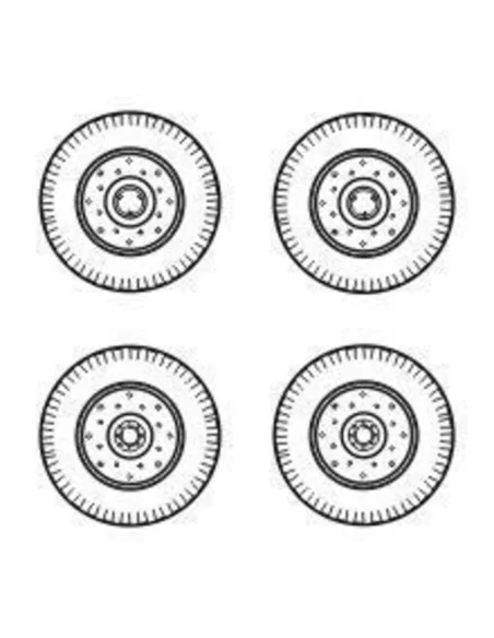 Chevrolet C.15A wheels small type 9x16 (Firestone), 1/72 - CMK 129-...