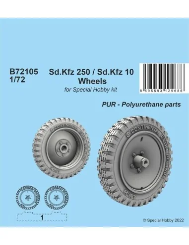 Sd.Kfz 250 / Sd.Kfz 10 Wheels, 1/72 - CMK 129-B72105