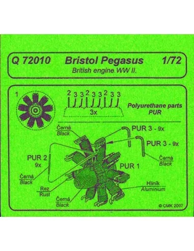 [NO_DESC] Bristol Pegasus British engine, 1/72 - CMK 129-Q72010