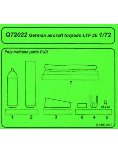 [NO_DESC] German aircraft torpedo LTF 5b, 1/72 - CMK 129-Q72022