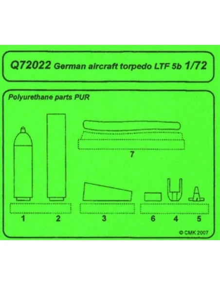 German aircraft torpedo LTF 5b, 1/72 - CMK 129-Q72022