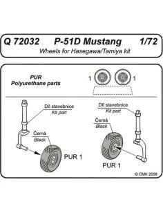 P-51D Mustang wheels, 1/72 - CMK 129-Q72032