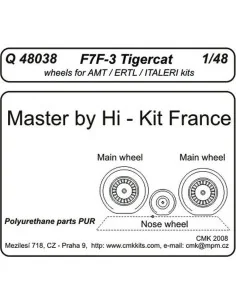 F7F-3 tigercat wheels für Revell Bausatz, 1/48 - CMK 129-Q48038