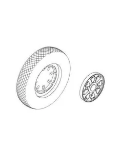 F4U Corsair wheels with plain discs and, 1/48 - CMK 129-Q48097