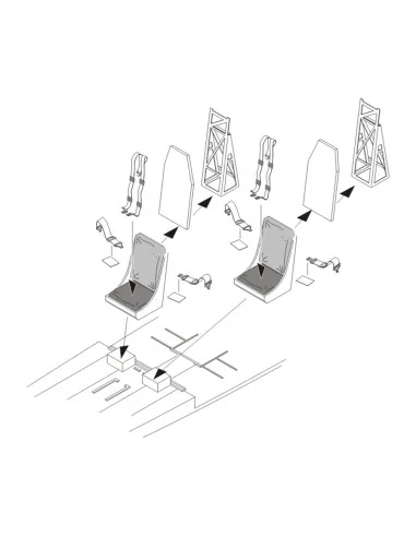 B-17 Flying Fortress Seats, 1/72 - CMK 129-Q72175