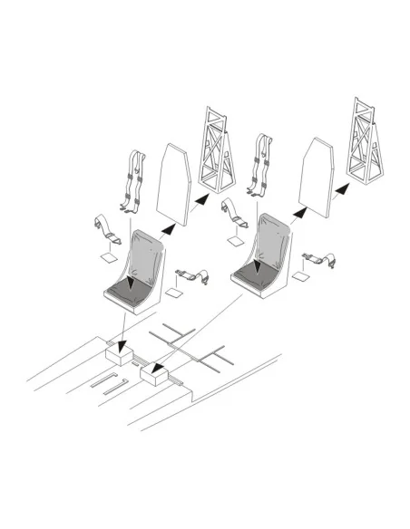 B-17 Flying Fortress Seats, 1/72 - CMK 129-Q72175