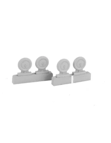 Bf 109G-6 Wheel set (smooth and ribbed tyres), 1/72 - CMK 129-Q72351