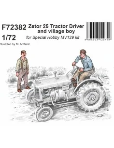 Zetor 25 Tractor Driver and village boy, 1/72 - CMK 129-F72382