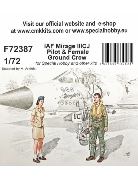 IAF Mirage IIICJ Pilot & Female Ground Crew, 1/72 - CMK 129-F72387