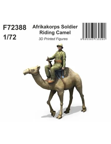 [NO_DESC] Afrikakorps Soldier Riding Camel 1/72 / 3D Printed, 1/72 ...
