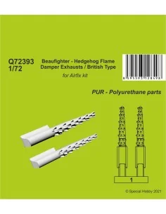 Beaufighter - Hedgehog Flame Damper Exhausts / British Type, 1/72 -...