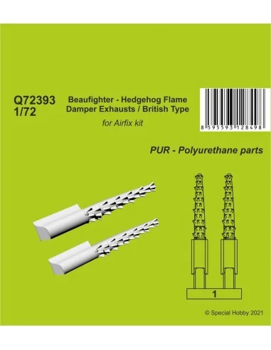 Beaufighter - Hedgehog Flame Damper Exhausts / British Type, 1/72 -...