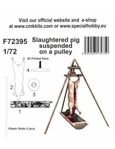 Slaughtered pig suspended on a pulley, 1/72 - CMK 129-F72395