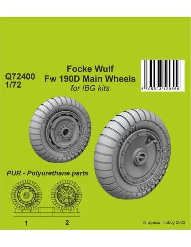 Focke Wulf Fw 190D-9 Main Wheels / for1/72 IBG kits, 1/72 - CMK 129...