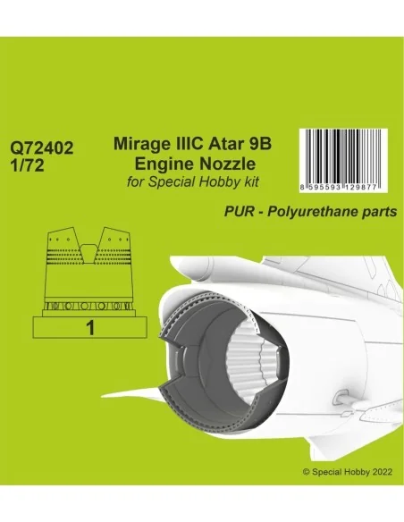 Mirage IIIC Atar 9B Engine Nozzle for Special Hobby kit, 1/72 - CMK...