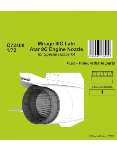 Mirage IIIC Late - Atar 9C Engine Nozzle, 1/72 - CMK 129-Q72408