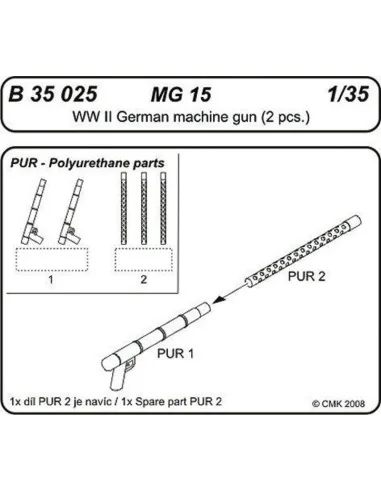 MG 15 German Machine Gun, 1/35 - CMK 129-B35025