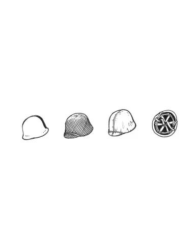 US WWII Helmets (6pcs), 1/35 - CMK 129-B35083