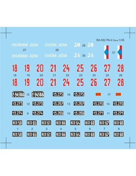 Skoda PA-II Turtle-Decal sheet, 1/35 - CMK 129-B35097