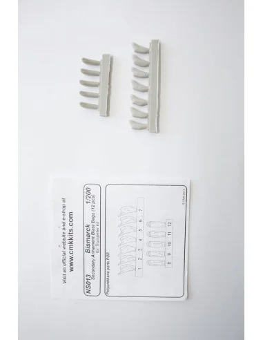 Bismarck Secondary Armam.Blast Bags 12pc, 1/200 - CMK 129-NS013