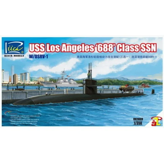 USS Los Angeles 688 Class SSN w/DSRV-1 - Riich Models RN28008
