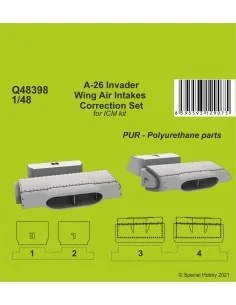 A-26 Invader Wings Air Intakes Correction Set, 1/48 - CMK 129-Q48398