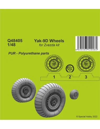 Yak-9D Wheels, 1/48 - CMK 129-Q48405