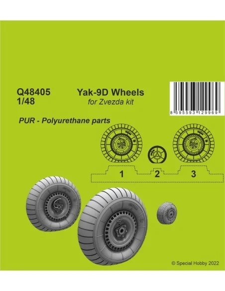 [NO_DESC] Yak-9D Wheels, 1/48 - CMK 129-Q48405