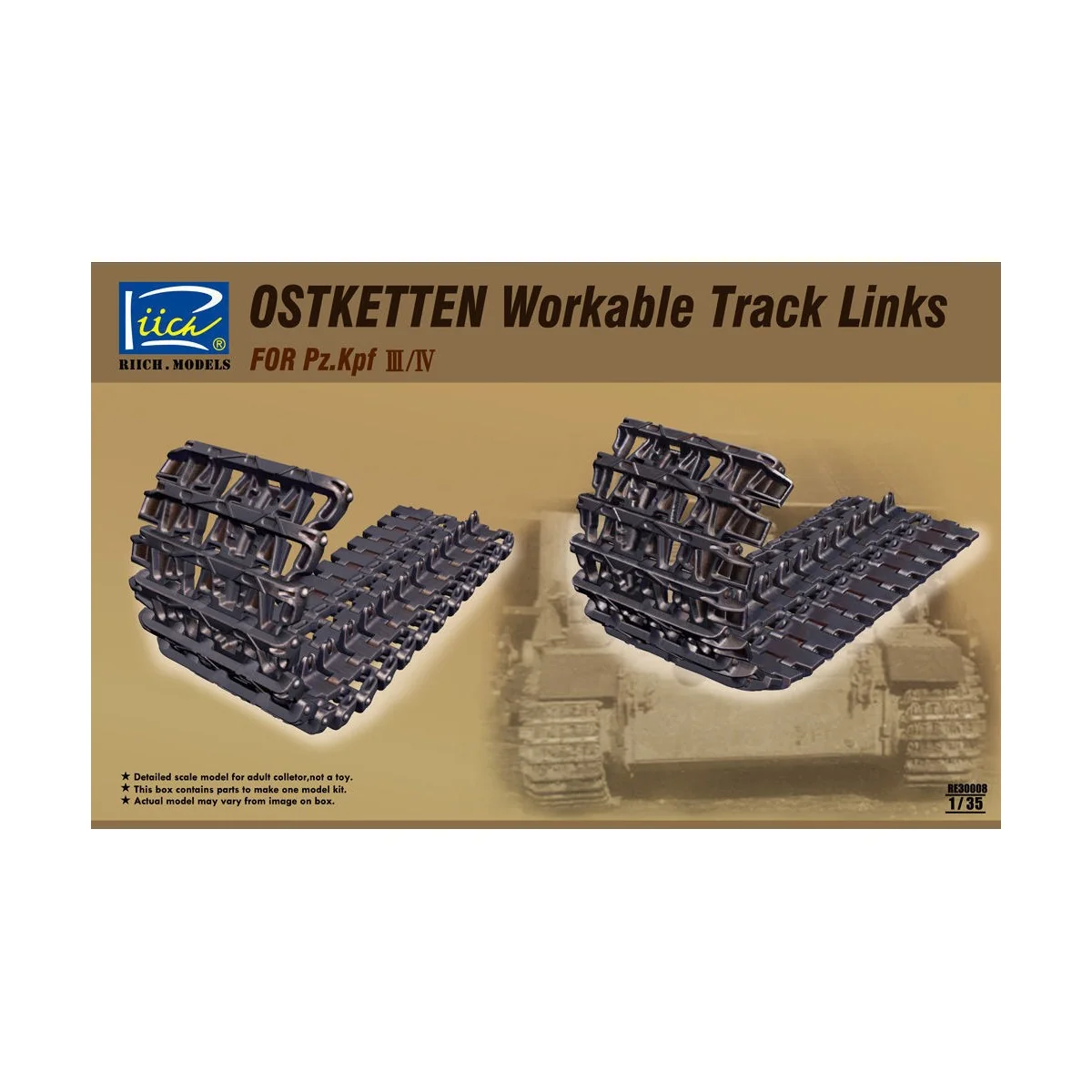 Ostketten Workable Track Links for Pz.Kp Kpfw III/IV & StuG III, 1/...