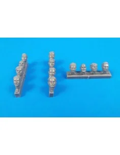 Universal Pilot Heads-with no head gear (12 pcs), 1/32 - CMK 129-F3...