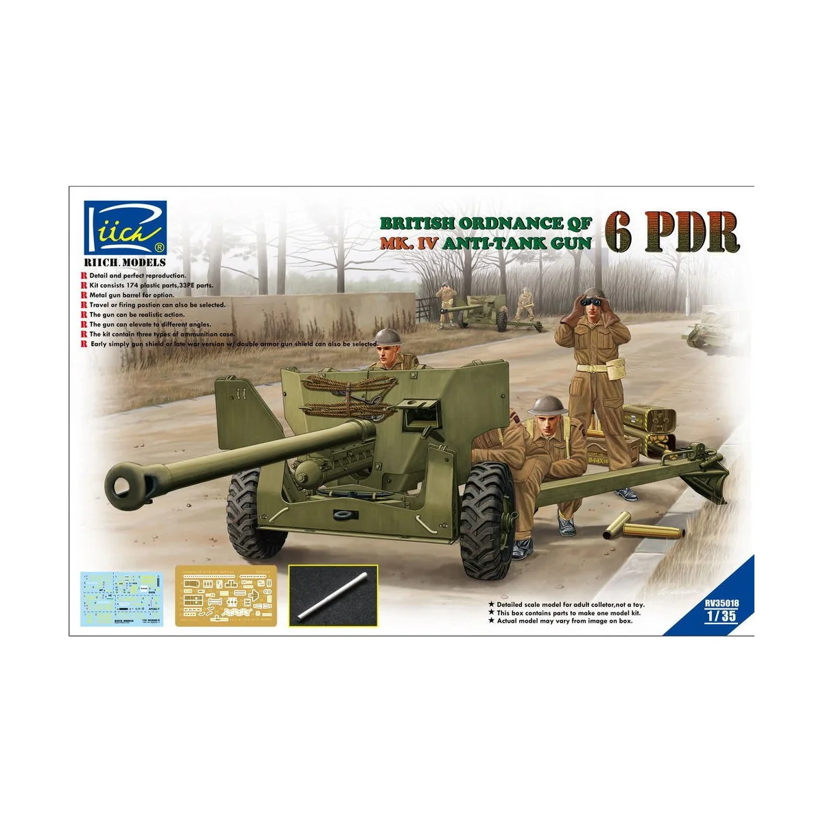 Ordanance QF 6-Pdr.MK.IV Late War Infant Anti-tank Gun(w/Metal gun ...