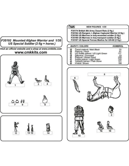 [NO_DESC] Mounted Afghan Warrior + US Special Warrior, 1/35 - CMK 1...