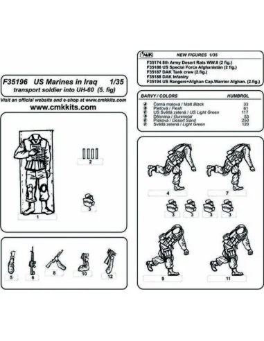 US Marines in Iraq transports Soldier (5 Fig.), 1/35 - CMK 129-F35196