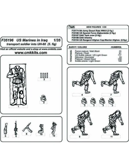 US Marines in Iraq transports Soldier (5 Fig.), 1/35 - CMK 129-F35196