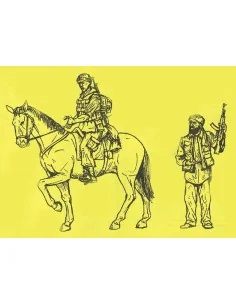 US Military Policman Mounted and Iraqi Civilians, 1/35 - CMK 129-F3...