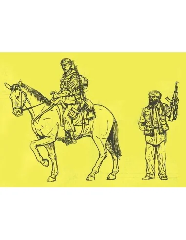 US Military Policman Mounted and Iraqi Civilians, 1/35 - CMK 129-F3...