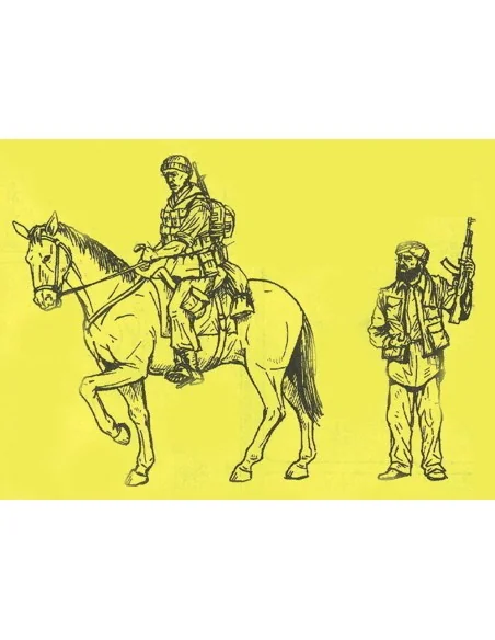 US Military Policman Mounted and Iraqi Civilians, 1/35 - CMK 129-F3...
