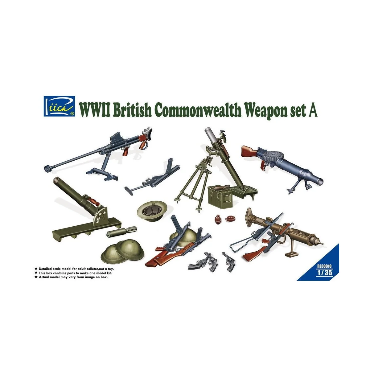 WWII British Commenwealth Weapon Set A - Riich Models RE30010