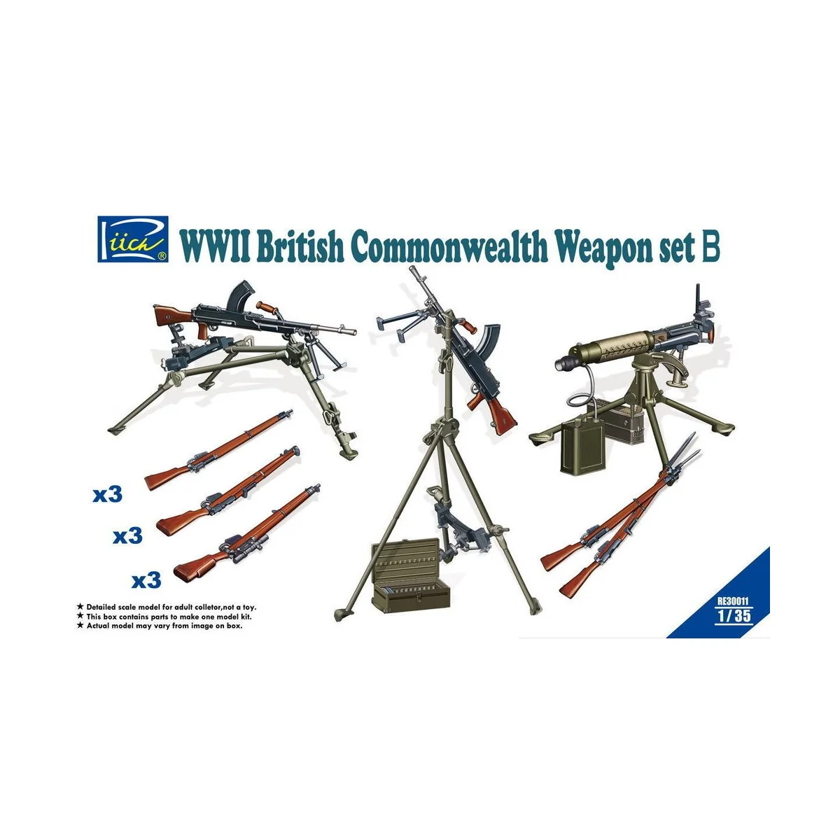 WWII British Commenwealth Weapon Set B, 1/35 - Riich Models RE30011