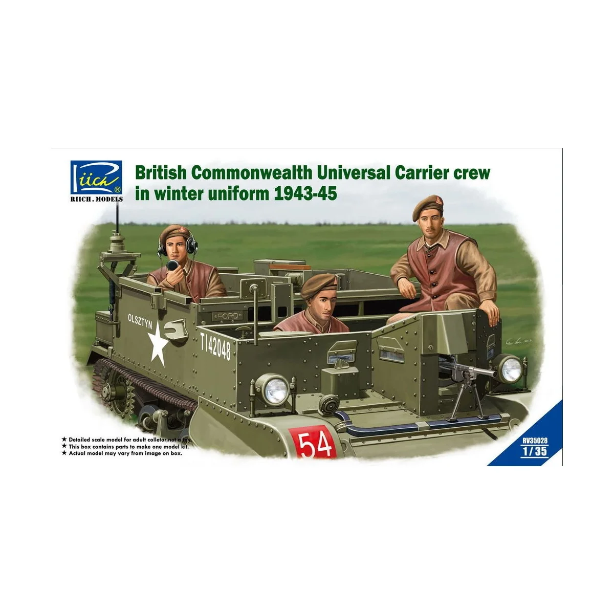 British Commenwealth Universal Carrier crew in winter Uniform 1943-... British Commenwealth Universal Carrier crew in winter Uniform 1943-...