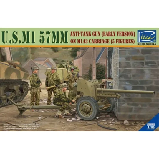 U.S.M1 57mm anti-tank Gun early version on M1A3 Carriage w/Crews (5... U.S.M1 57mm anti-tank Gun early version on M1A3 Carriage w/Crews (5...