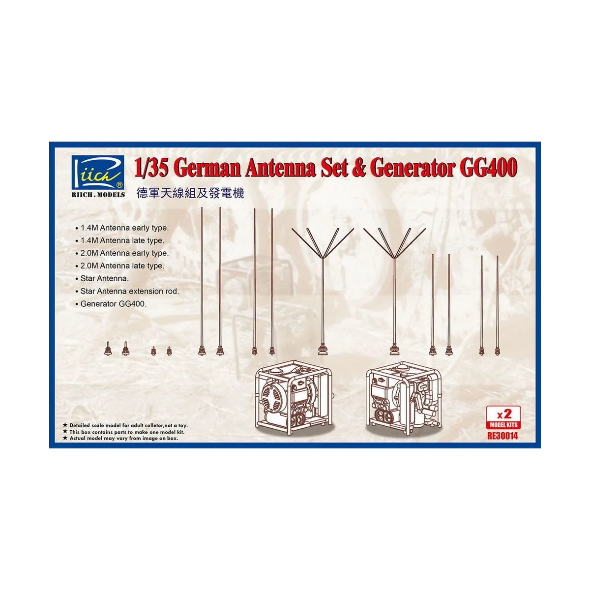 German Antenna Set & GG400 Generator (Model kits x2) - Riich Models...